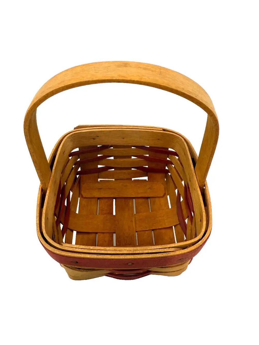 1994 Longaberger Small Sweetheart Basket w/Protector & Liner 5